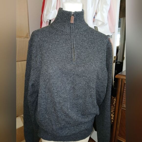 NWT J. Crew Half-Zip Pullover 100% Lambswool Sweater Men's Size L - Picture 1 of 7